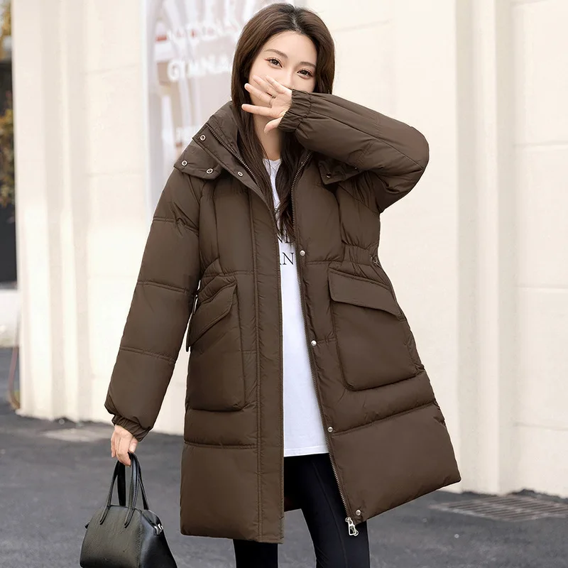 Winter 2026 New Cotton-padded Clothes Women's Long Puffer Hooded Fashion Korean Loose Thicken Coats Snow Coat Loose Female
Winter 2026 New Cotton-padded Clothes Women's Long Puffer Hooded Fashion Korean Loose Thicken Coats Snow Coat Loose Female