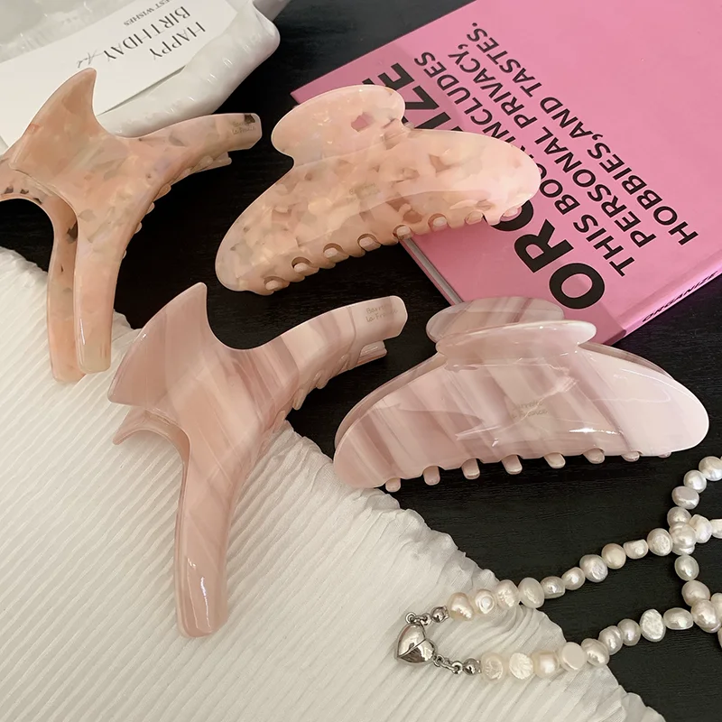 Korean New Design Elegant Geometric Large Sweet Pink Hair Clip For Cute Girls Fashion Acetate Shark Clip Hair Accessories
Korean New Design Elegant Geometric Large Sweet Pink Hair Clip For Cute Girls Fashion Acetate Shark Clip Hair Accessories