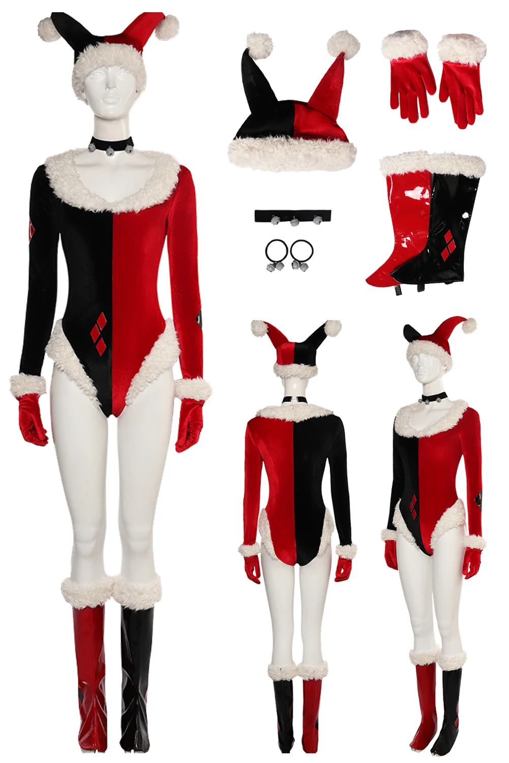 Disguise Christmas Quinzel Cosplay Role Play Anime Super Villain Disguise Adult Women Xmas Fantasy Fancy Dress Up Party Clothes
Disguise Christmas Quinzel Cosplay Role Play Anime Super Villain Disguise Adult Women Xmas Fantasy Fancy Dress Up Party Clothes