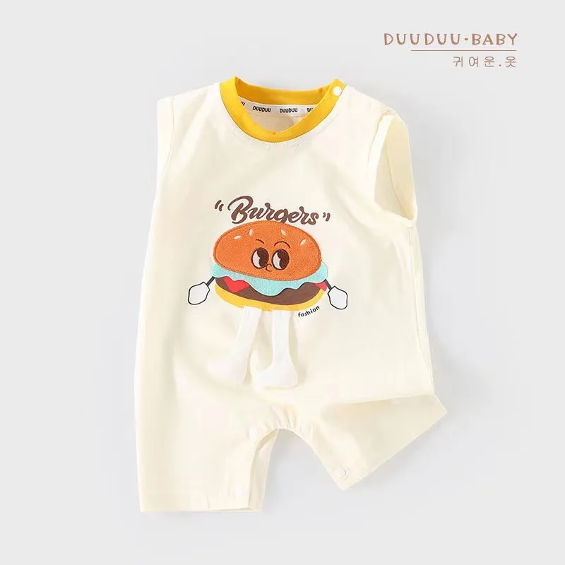 Baby Summer Burger Pattern Romper Cute Cartoon Onesies for Boys & Girls Soft Cotton Infant One-Piece, Newborn Crawling Clothes
Baby Summer Burger Pattern Romper Cute Cartoon Onesies for Boys & Girls Soft Cotton Infant One-Piece, Newborn Crawling Clothes