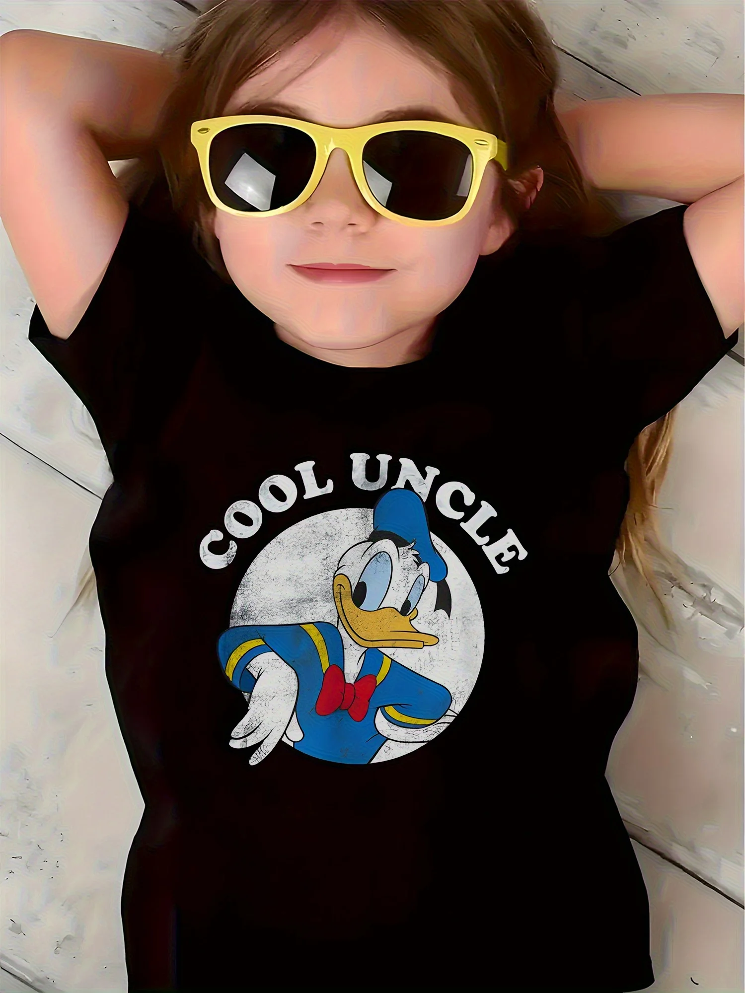 Disney Donald Duck Vintage Cool Uncle Graphic T-Shirt Kids 100% Cotton Soft Breathable Short Sleeve Tee, Casual Round Neck Top
Disney Donald Duck Vintage Cool Uncle Graphic T-Shirt Kids 100% Cotton Soft Breathable Short Sleeve Tee, Casual Round Neck Top