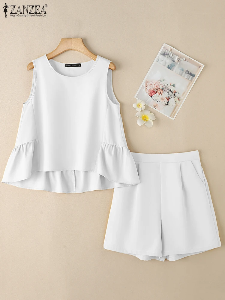 ZANZEA 2PCS Summer Outfits Women Short Sets Fashion Holiday 2 Piece Sets Casual O Neck Sleeveless Tank Tops Shorts Suit Oversize
ZANZEA 2PCS Summer Outfits Women Short Sets Fashion Holiday 2 Piece Sets Casual O Neck Sleeveless Tank Tops Shorts Suit Oversize