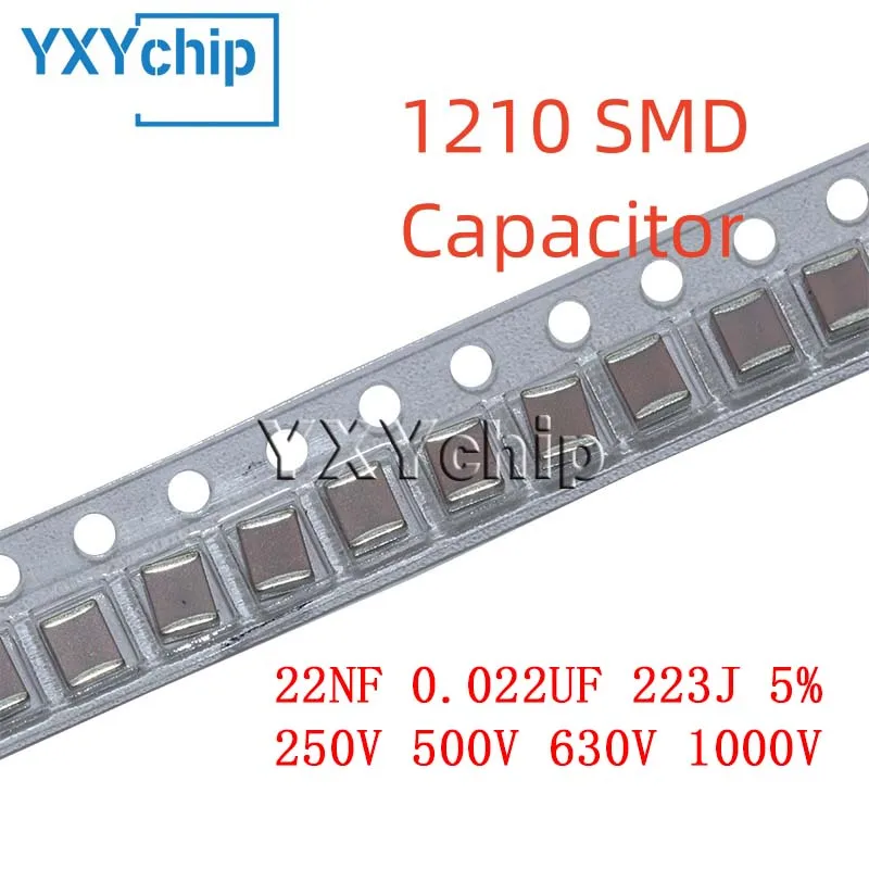 Многослойный керамический конденсатор 1210 22NF 0,022 UF 223J 5% 250V 500V 630V 1000V C0G NPO SMD Chip, 10 шт.
Многослойный керамический конденсатор 1210 22NF 0,022 UF 223J 5% 250V 500V 630V 1000V C0G NPO SMD Chip, 10 шт.