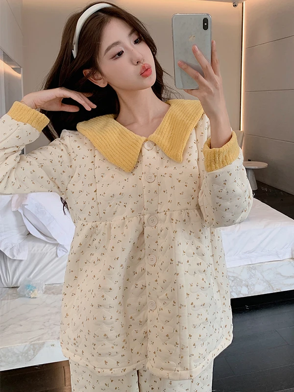 Pure Cotton Air Cotton Sleepwear Maternity Postpartum Nursing Nightgown Women's Feeding Robe Autumn Winter Long Sleeve Loose Fit
Pure Cotton Air Cotton Sleepwear Maternity Postpartum Nursing Nightgown Women's Feeding Robe Autumn Winter Long Sleeve Loose Fit
