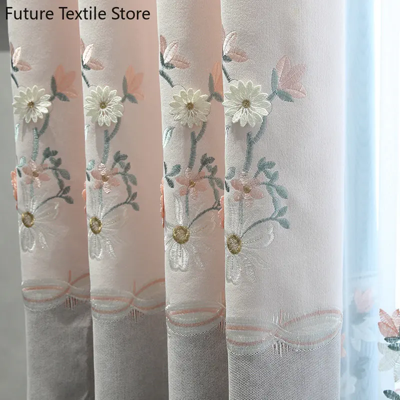 Chenille embossed embroidery fresh Korean style warm pink pastoral curtains Curtains for Living dining room bedroom
Chenille embossed embroidery fresh Korean style warm pink pastoral curtains Curtains for Living dining room bedroom