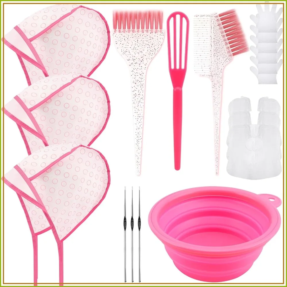 19PCS Hair Bleach Highlighting Kit with Dye Brush and Bowl, Frosting Cap, Gloves, Cape - Home Salon Tools for Bleaching Coloring Dying
19PCS Hair Bleach Highlighting Kit with Dye Brush and Bowl, Frosting Cap, Gloves, Cape - Home Salon Tools for Bleaching Coloring Dying