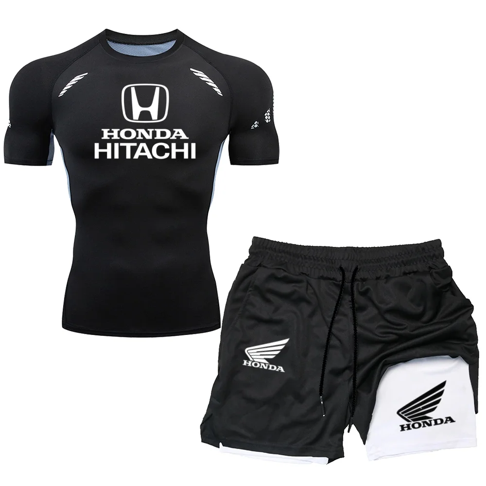 N Men's 2PCS Quick Dry Compression Set Breathable Short Sleeve T-Shirt and Shorts For Running Fitness
N Men's 2PCS Quick Dry Compression Set Breathable Short Sleeve T-Shirt and Shorts For Running Fitness