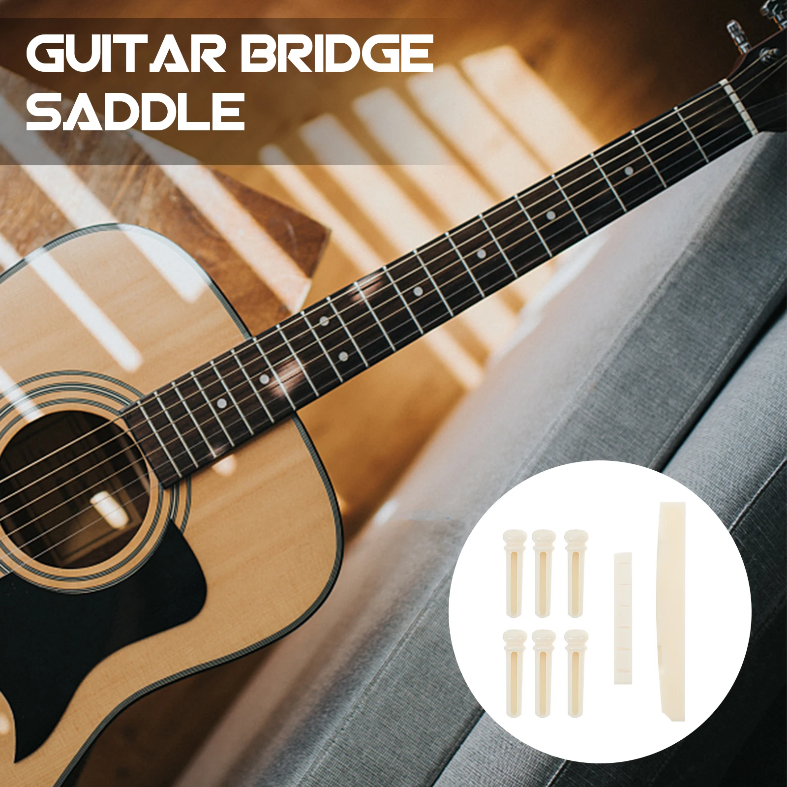 1 Set Guitar Bridge Saddle Nut Folk Acoustic Replacement Pegs Durable Lightweight Easy Install Improve Sound Quality Timbre
1 Set Guitar Bridge Saddle Nut Folk Acoustic Replacement Pegs Durable Lightweight Easy Install Improve Sound Quality Timbre