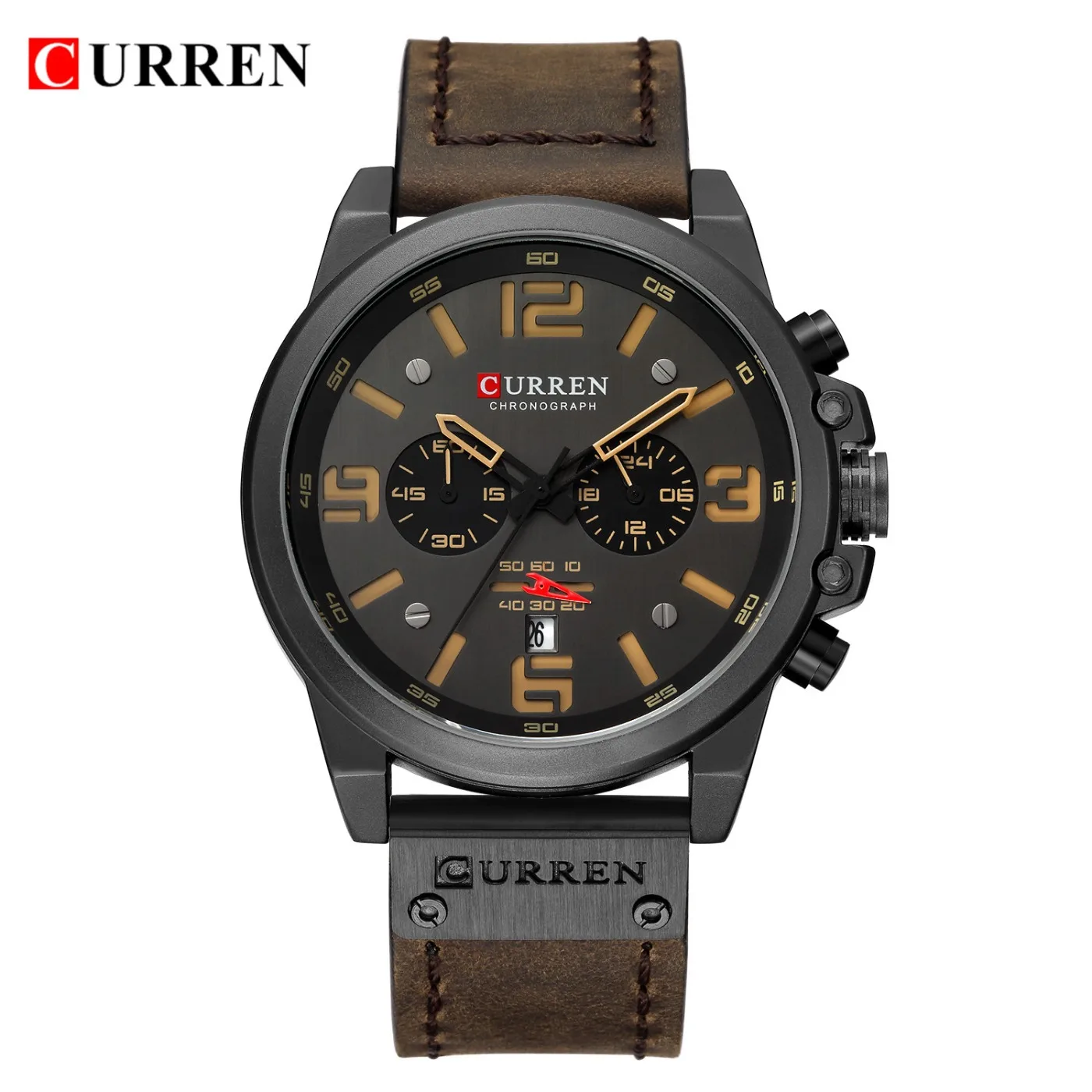 CURREN Mens Watches Top Luxury Brand Waterproof Sport Wrist Watch Chronograph Quartz Military Genuine Leather Relogio Masculino
CURREN Mens Watches Top Luxury Brand Waterproof Sport Wrist Watch Chronograph Quartz Military Genuine Leather Relogio Masculino
