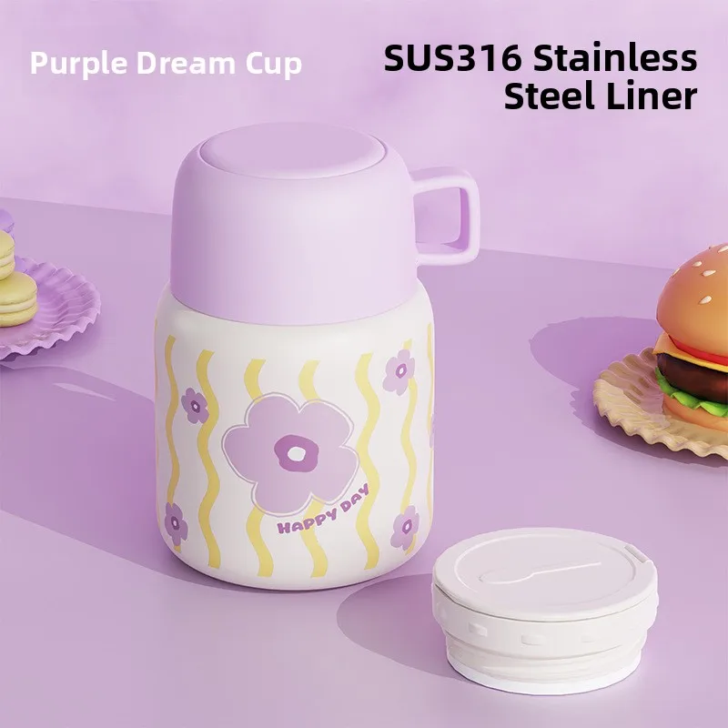 Stainless Steel Insulated Lunch Box Women's Style Long-Lasting Thermal Mug Oats Container Portable Picnic Dinnerware Set
Stainless Steel Insulated Lunch Box Women's Style Long-Lasting Thermal Mug Oats Container Portable Picnic Dinnerware Set
