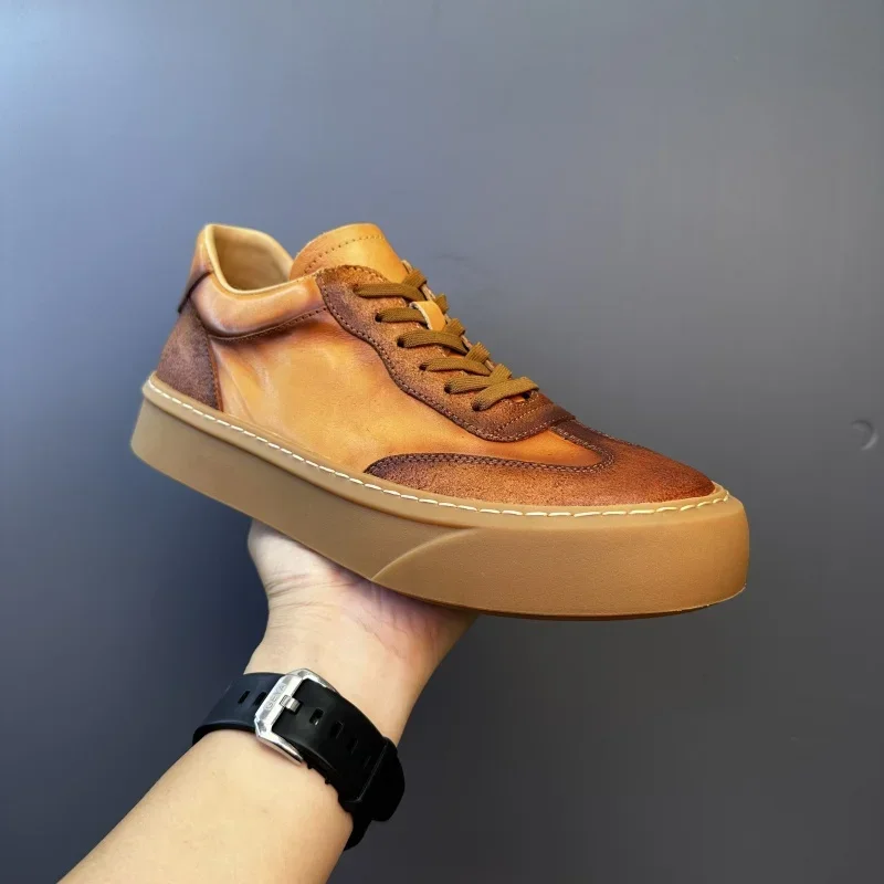 2025 Spring and Autumn New Leather Men's Casual Shoes Trendy Retro Distressed Lace-up Men's Shoes with Soft Soles Gift
2025 Spring and Autumn New Leather Men's Casual Shoes Trendy Retro Distressed Lace-up Men's Shoes with Soft Soles Gift