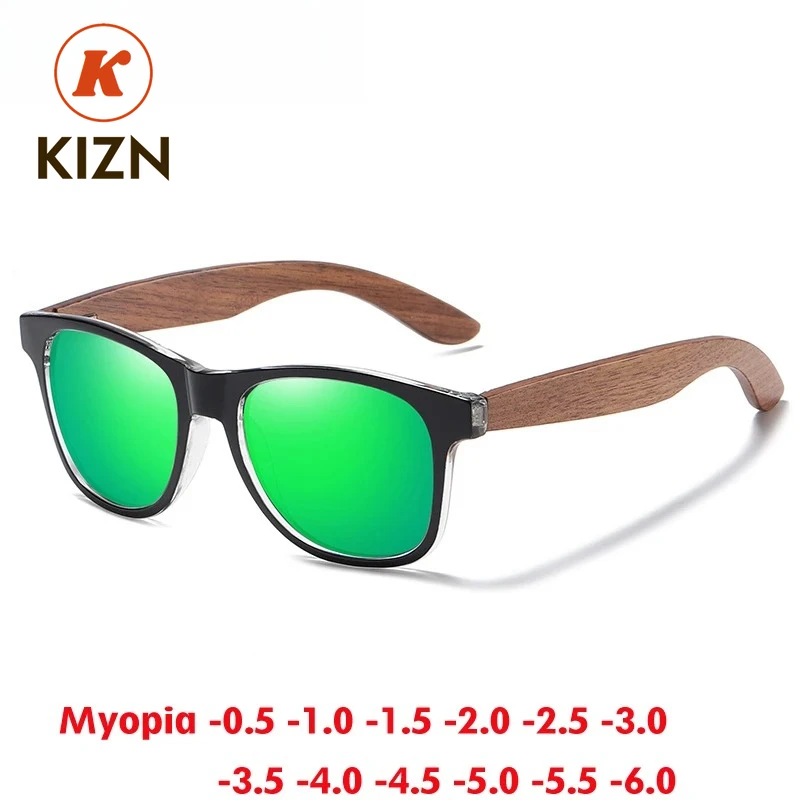 KIZN Wood Myopia Sunglasses Men Bamboo Women Prescription Optics Square Polarization Glasses UV400 Optics Eyewear -0.50 to -10 
KIZN Wood Myopia Sunglasses Men Bamboo Women Prescription Optics Square Polarization Glasses UV400 Optics Eyewear -0.50 to -10