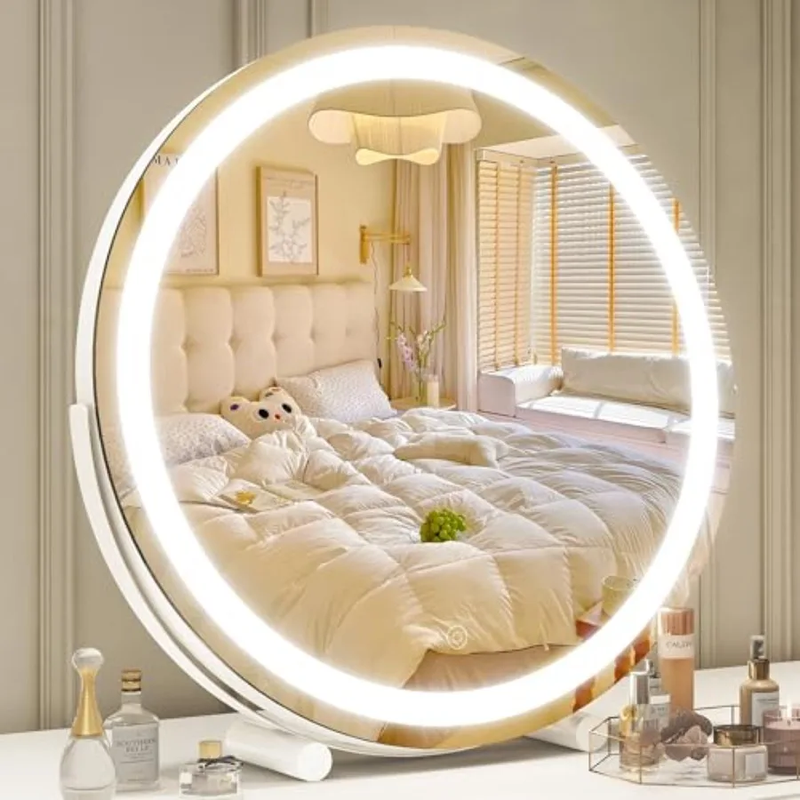 Makeup Mirror with Lights 18 Inch Vanity Mirror with Lights Lighted Makeup Mirror Smart Touch Control Round Lighted Vanity Mirr
Makeup Mirror with Lights 18 Inch Vanity Mirror with Lights Lighted Makeup Mirror Smart Touch Control Round Lighted Vanity Mirr