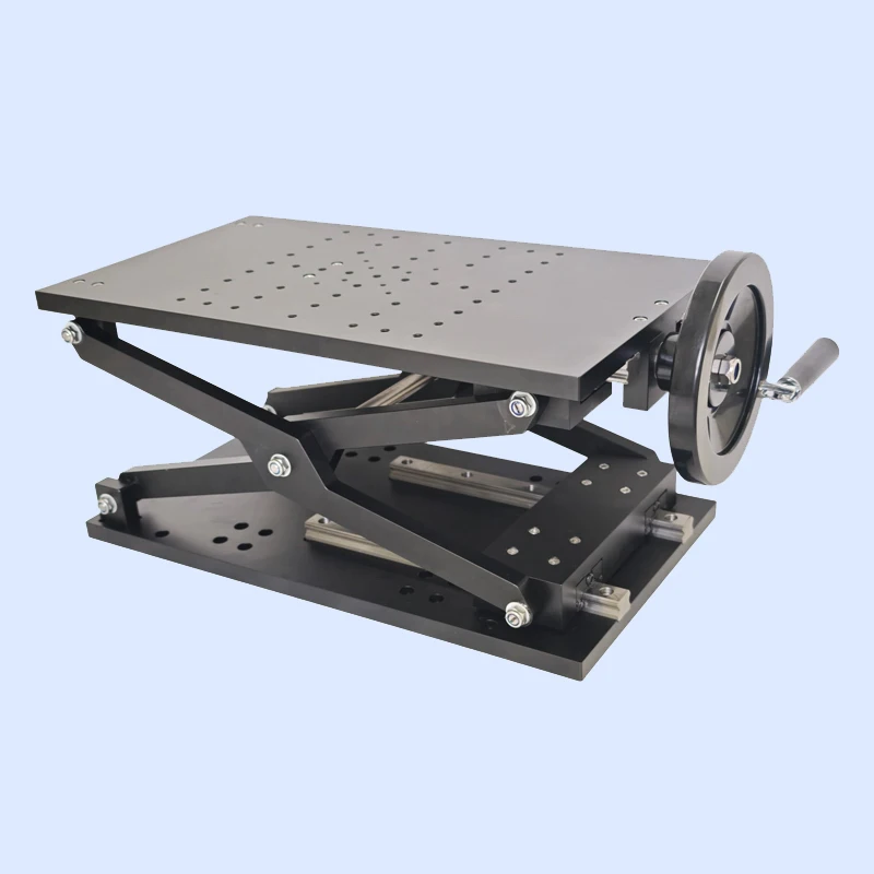 The manual scissor lift platform has a Z-axis load capacity of 100kg and a large stroke of 300MM, PT-SD3000
The manual scissor lift platform has a Z-axis load capacity of 100kg and a large stroke of 300MM, PT-SD3000