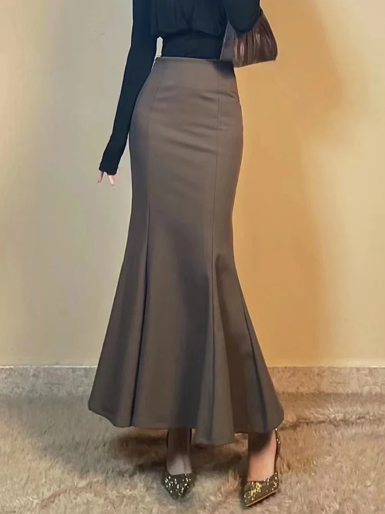 Ele Vintage Fi Tail f Skirt Original Design Slimming Spring New Sle Ci Commute High Waist Nylon Fabric A-Line Skirt
Ele Vintage Fi Tail f Skirt Original Design Slimming Spring New Sle Ci Commute High Waist Nylon Fabric A-Line Skirt