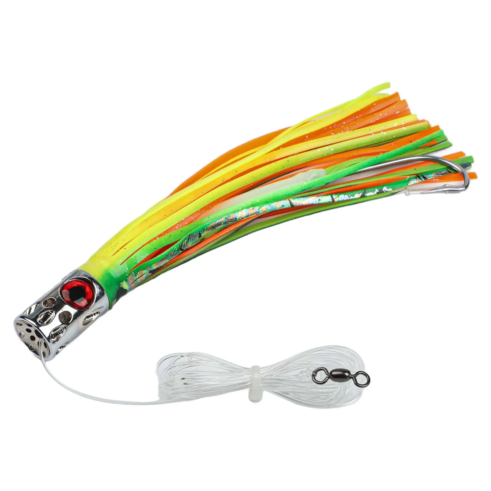 18.5cm Squid Trolling Lure Fish Bait Carbon Wire Leader Hook Body Flattening Treatment Improved Longitudinal Tension
18.5cm Squid Trolling Lure Fish Bait Carbon Wire Leader Hook Body Flattening Treatment Improved Longitudinal Tension