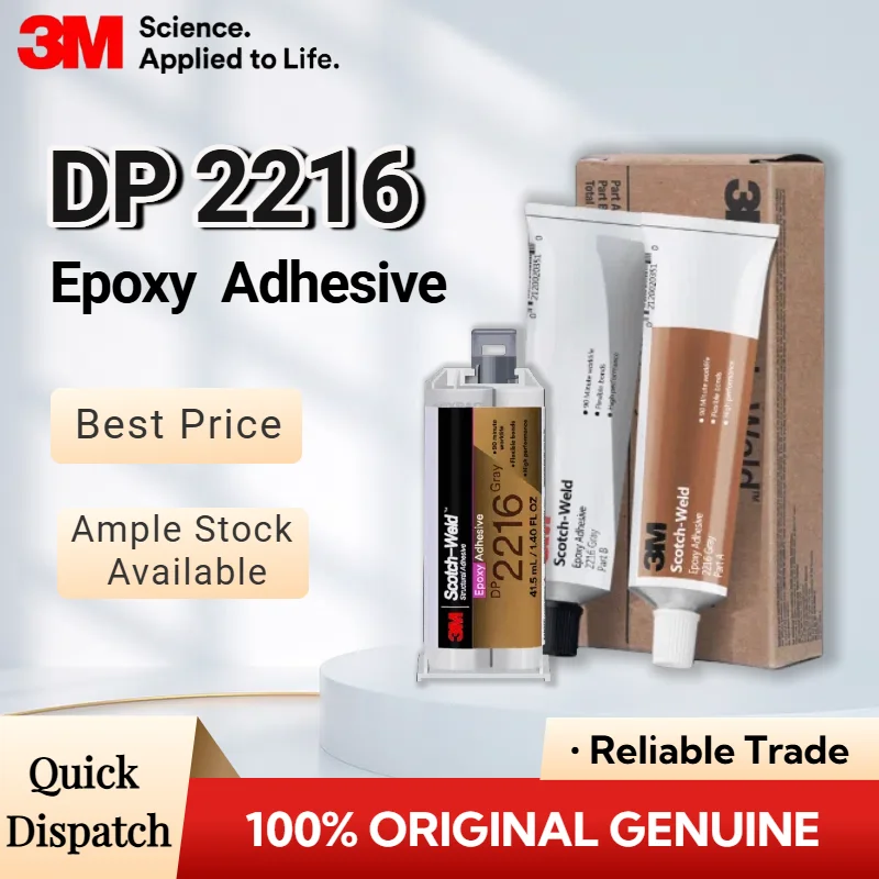 Original 3M 2216 Scotch-Weld Gray Epoxy Adhesive Flexible Two-Part Structural Glue for Metal Rubber Plastic Repair
Original 3M 2216 Scotch-Weld Gray Epoxy Adhesive Flexible Two-Part Structural Glue for Metal Rubber Plastic Repair