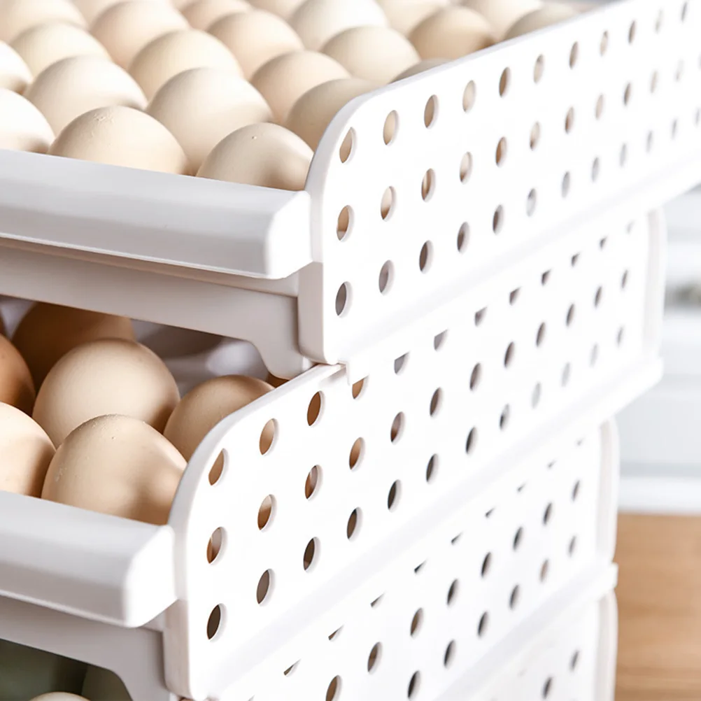 2-Layer Stackable Egg Storage Box 30 Grids Per Layer Plastic Egg Tray For Refrigerator Freezer Cupboard White Space Saving
2-Layer Stackable Egg Storage Box 30 Grids Per Layer Plastic Egg Tray For Refrigerator Freezer Cupboard White Space Saving