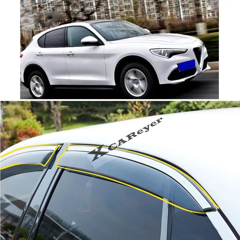 For Alfa Romeo Stelvio 2017 2018 2019 2020 2021 Car Body Styling Sticker Plastic Window Glass Wind Visor Rain/Sun Guard Vent
For Alfa Romeo Stelvio 2017 2018 2019 2020 2021 Car Body Styling Sticker Plastic Window Glass Wind Visor Rain/Sun Guard Vent
