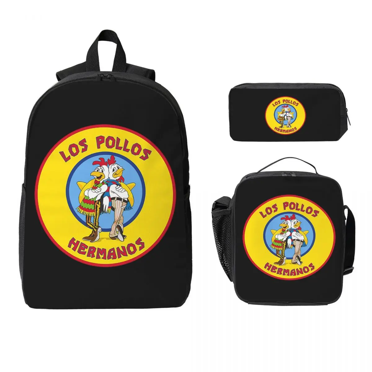 Los Pollos Backpack Student Boys Girls BookBag School Bag Computer Shoulder Bags 3ps Insulated Lunch Bag Pencil Case
Los Pollos Backpack Student Boys Girls BookBag School Bag Computer Shoulder Bags 3ps Insulated Lunch Bag Pencil Case