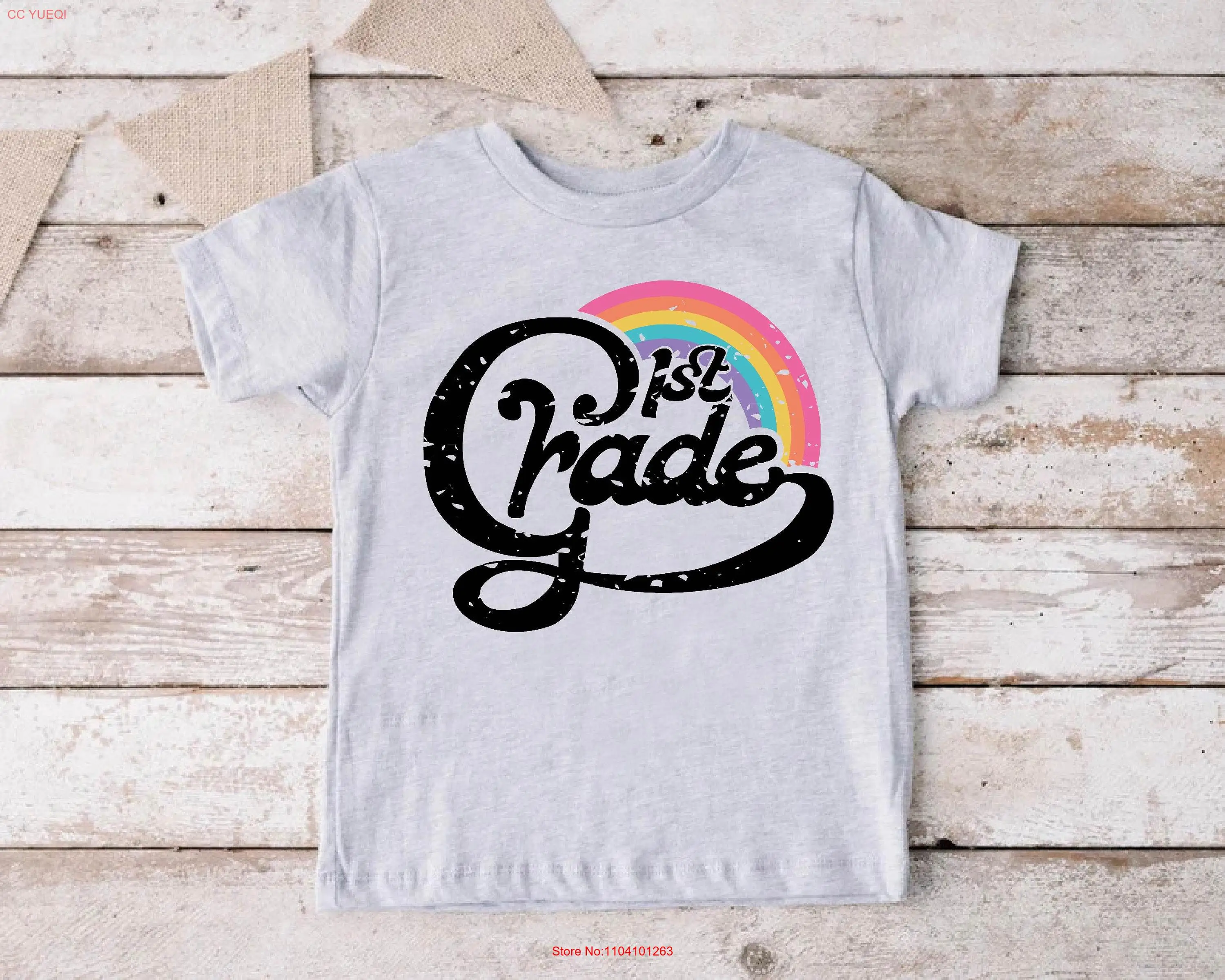 Retro First Grade T Shirt Kids Back to School Distressed Rainbow 1st Elementary Teacher GifT long or short sleeves 
Retro First Grade T Shirt Kids Back to School Distressed Rainbow 1st Elementary Teacher GifT long or short sleeves