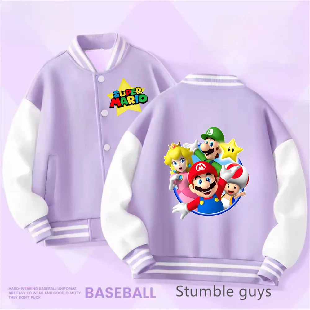 Fun Welcome to Mario Party Cartoon Printed Fall/Winter Fashion Warm casual comfortable baseball uniforms for kids Boys and girls
Fun Welcome to Mario Party Cartoon Printed Fall/Winter Fashion Warm casual comfortable baseball uniforms for kids Boys and girls