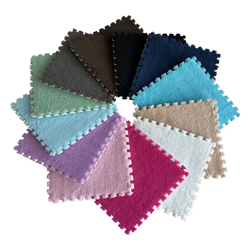 Splicing Plush Foam Floor Mats 10 Pack 30x30cm Easy To Cut Interlocking Carpet Tiles Soft Flannel For Bedroom Playroom
Splicing Plush Foam Floor Mats 10 Pack 30x30cm Easy To Cut Interlocking Carpet Tiles Soft Flannel For Bedroom Playroom