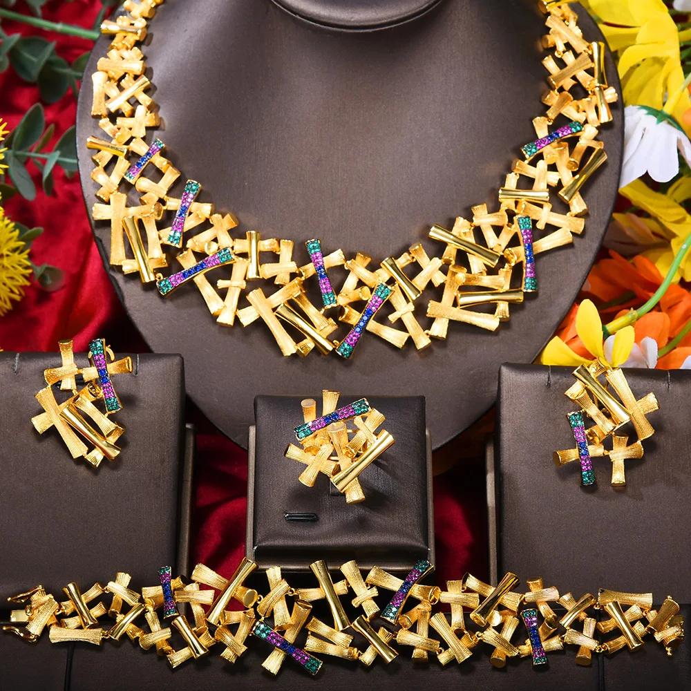 GODKI New Fashion Bamboo Bone African Bridal Jewelry Set For Women Wedding Party Nigerian Dubai Necklace Earring Set
GODKI New Fashion Bamboo Bone African Bridal Jewelry Set For Women Wedding Party Nigerian Dubai Necklace Earring Set