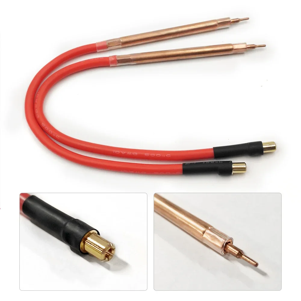 Pulse Spot Welding Pen Pure Copper Cable Alumina Brazing Needle Made For DIY Spot Welding Machine Welding 18650 Lithium Battery
Pulse Spot Welding Pen Pure Copper Cable Alumina Brazing Needle Made For DIY Spot Welding Machine Welding 18650 Lithium Battery
