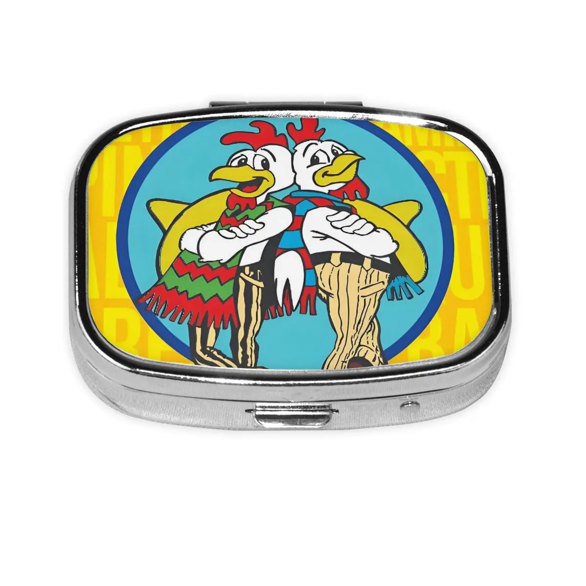 Металлический забавный органайзер для таблеток Los Pollos Hermanos, квадратный органайзер для таблеток, аптечка «Куриные братья», коробка для таблеток, разветвители, коробка для хранения
Металлический забавный органайзер для таблеток Los Pollos Hermanos, квадратный органайзер для таблеток, аптечка «Куриные братья», коробка для таблеток, разветвители, коробка для хранения