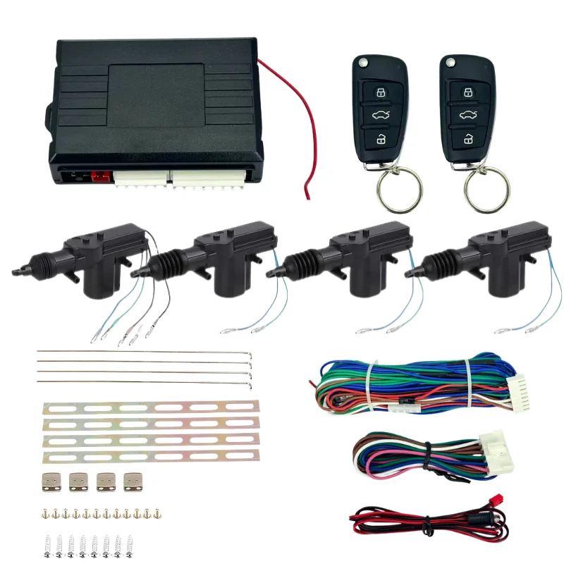 Universal 12V Car Central Locking System Remote Control Keyless Entry Kit with Actuator Motor and Mechanical Keys
Universal 12V Car Central Locking System Remote Control Keyless Entry Kit with Actuator Motor and Mechanical Keys