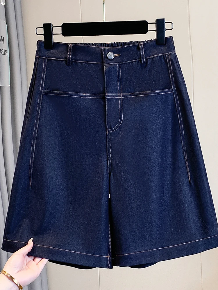 Authentic Summer New Loose Lyocell Five-Point Denim Pants Wide Leg Slimming Thin Casual High Waist Cotton Blend Ladies Trousers
Authentic Summer New Loose Lyocell Five-Point Denim Pants Wide Leg Slimming Thin Casual High Waist Cotton Blend Ladies Trousers