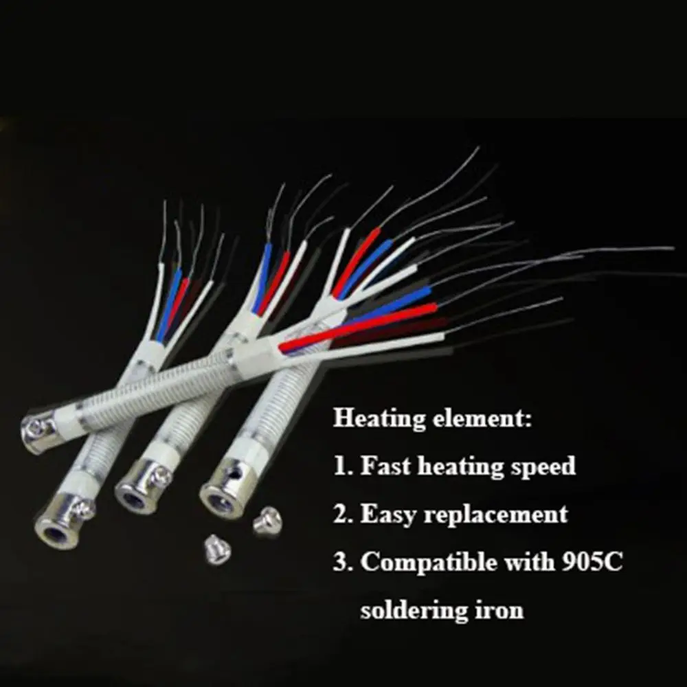 New 905C 60W Soldering Iron Heater Core 230/110V 200-480℃ 4 Wire Adapter Ceramics Metalworking Soldering Station
New 905C 60W Soldering Iron Heater Core 230/110V 200-480℃ 4 Wire Adapter Ceramics Metalworking Soldering Station