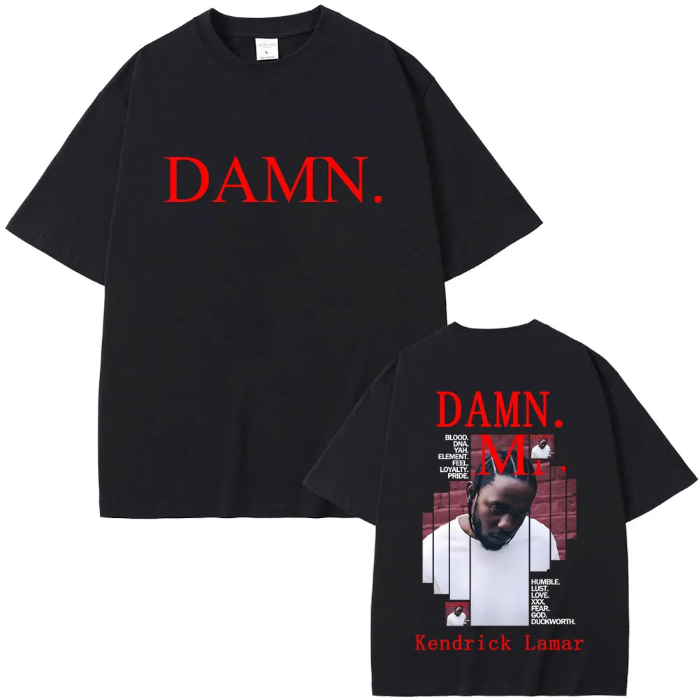 Rapper Kendrick Lamar DAMN Album Graphic T-shirt Men Women Hip Hop Fashion Pop Music T-shirts Male Casual Vintage Cotton T Shirt
Rapper Kendrick Lamar DAMN Album Graphic T-shirt Men Women Hip Hop Fashion Pop Music T-shirts Male Casual Vintage Cotton T Shirt