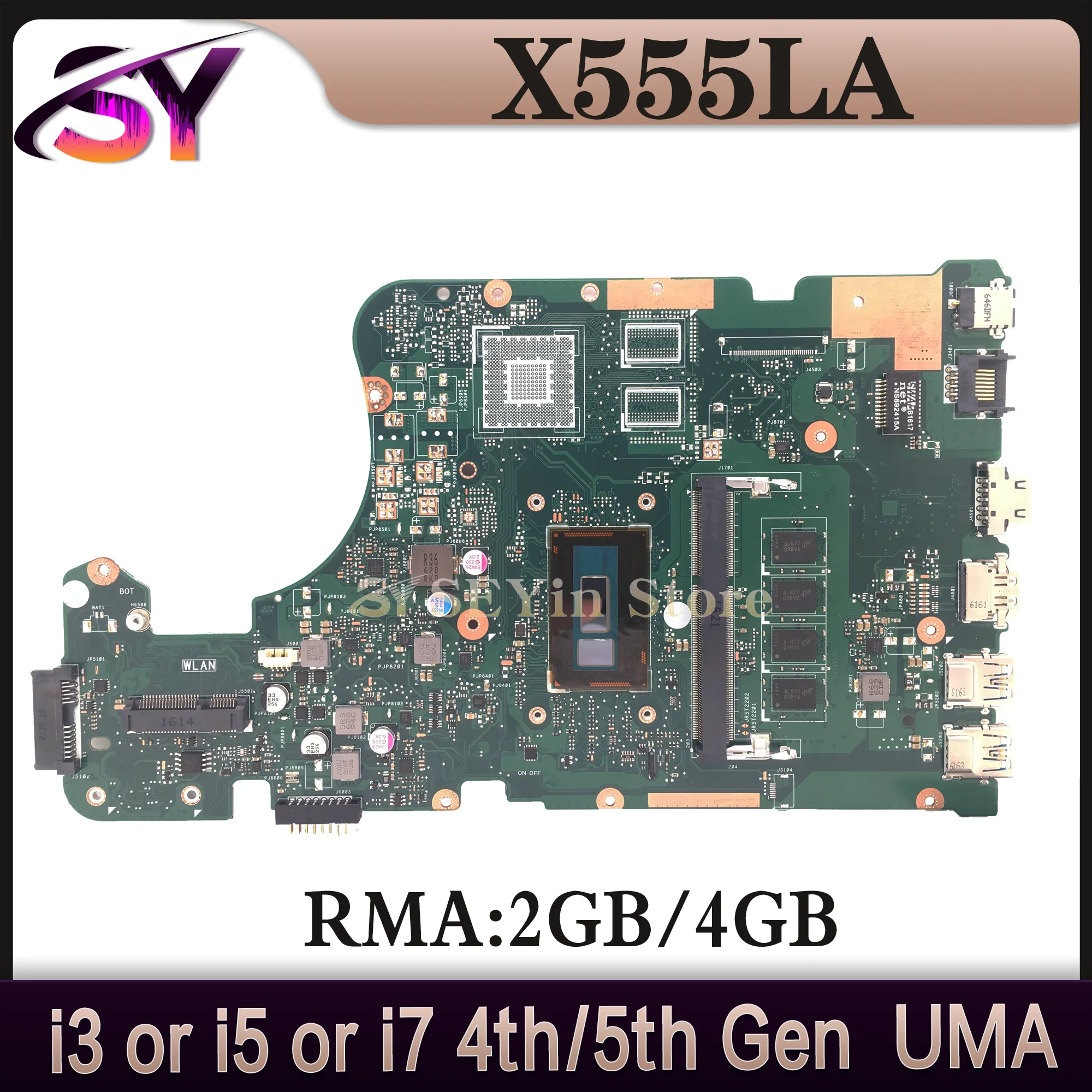 X555LA Mainboard For ASUS X555LAB A555LA K555LA F555LA X555LD X555LB R557LA R556LA X554LA Laptop Motherboard i3 i5 i7
X555LA Mainboard For ASUS X555LAB A555LA K555LA F555LA X555LD X555LB R557LA R556LA X554LA Laptop Motherboard i3 i5 i7