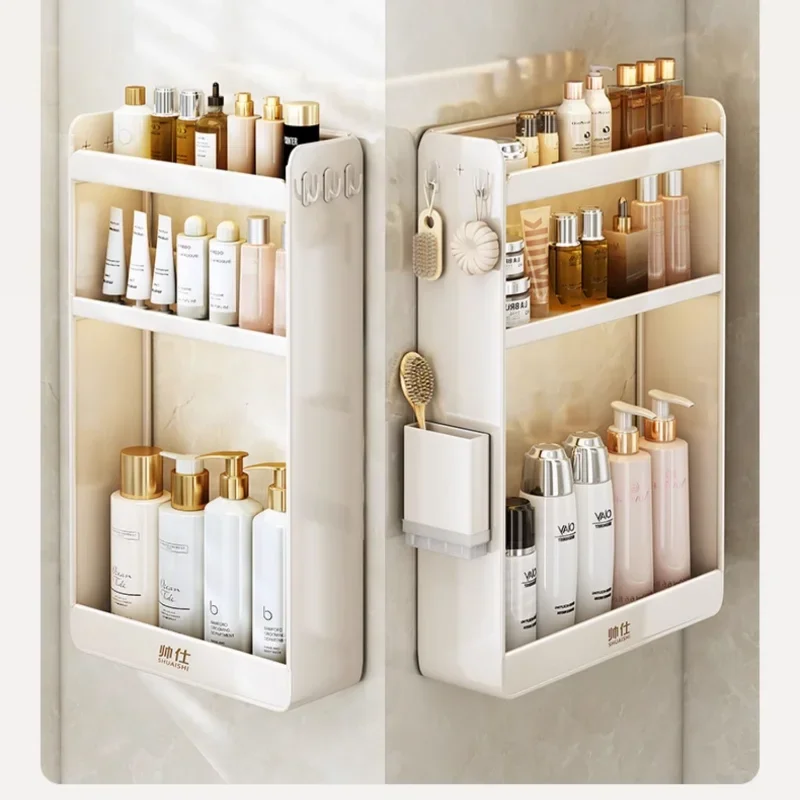 High Makeup Bath Products Storage Rack Toilet Wall Hanging Type Storage Ark Hole-Free Bathroom Organizer Corner Shelf
High Makeup Bath Products Storage Rack Toilet Wall Hanging Type Storage Ark Hole-Free Bathroom Organizer Corner Shelf