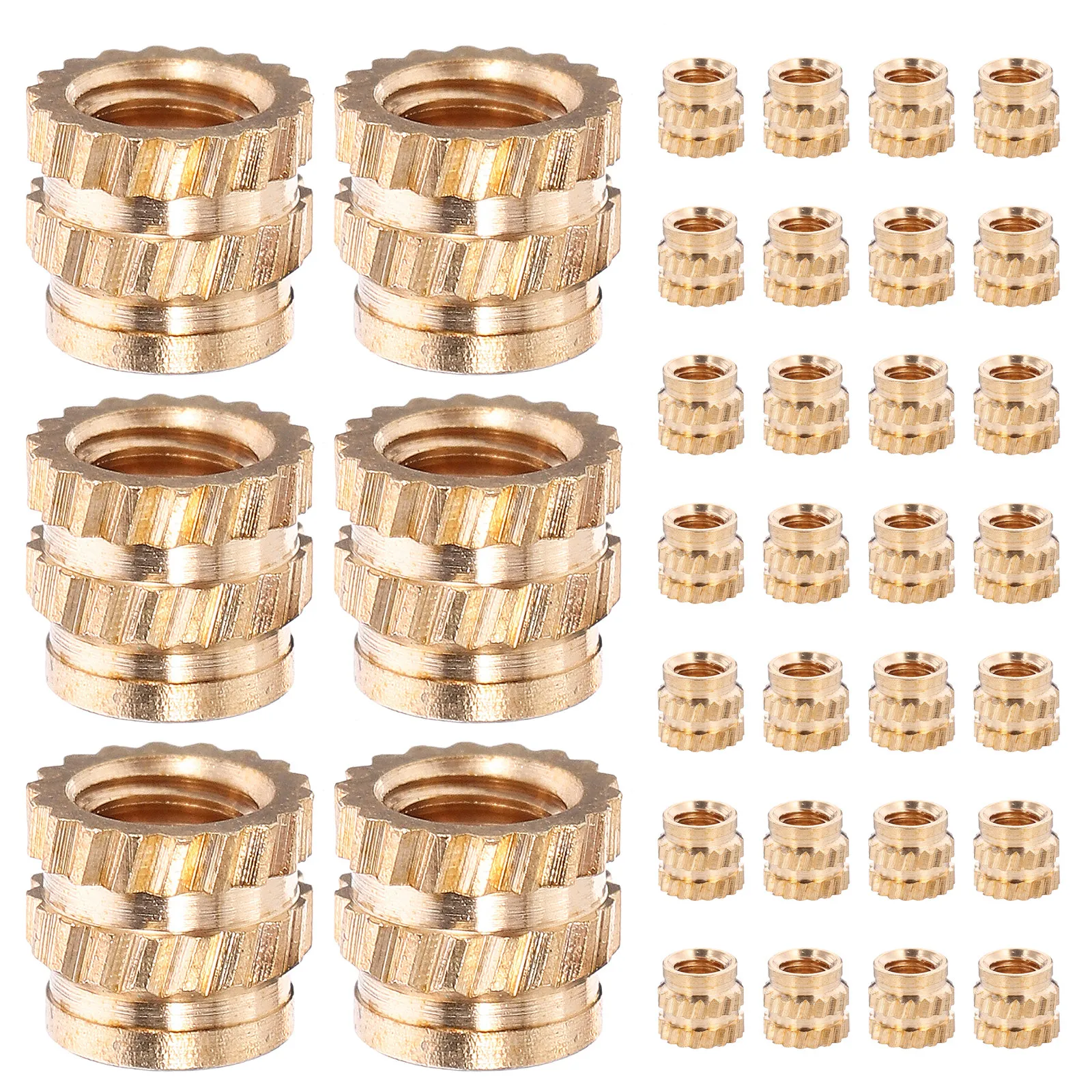 100Pcs Heat Set Threaded Inserts Female Thread Embedment Nut Brass Knurled for 3D Printing Plastic Injection Molding
100Pcs Heat Set Threaded Inserts Female Thread Embedment Nut Brass Knurled for 3D Printing Plastic Injection Molding