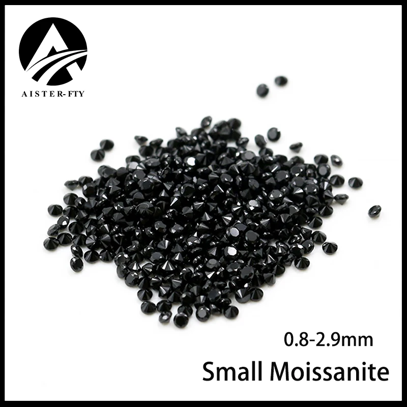 AISTER Black Color Small Size 0.8mm - 2.9mm(1.0ct Per Pack) Loose Moissanite Stones Pass the Diamond Tester for Jewelry Making
AISTER Black Color Small Size 0.8mm - 2.9mm(1.0ct Per Pack) Loose Moissanite Stones Pass the Diamond Tester for Jewelry Making