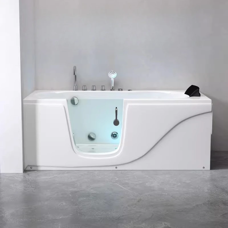 Elderly walk-in door lying down barrier-free low threshold home constant temperature surfing bubble massage smart tub
Elderly walk-in door lying down barrier-free low threshold home constant temperature surfing bubble massage smart tub