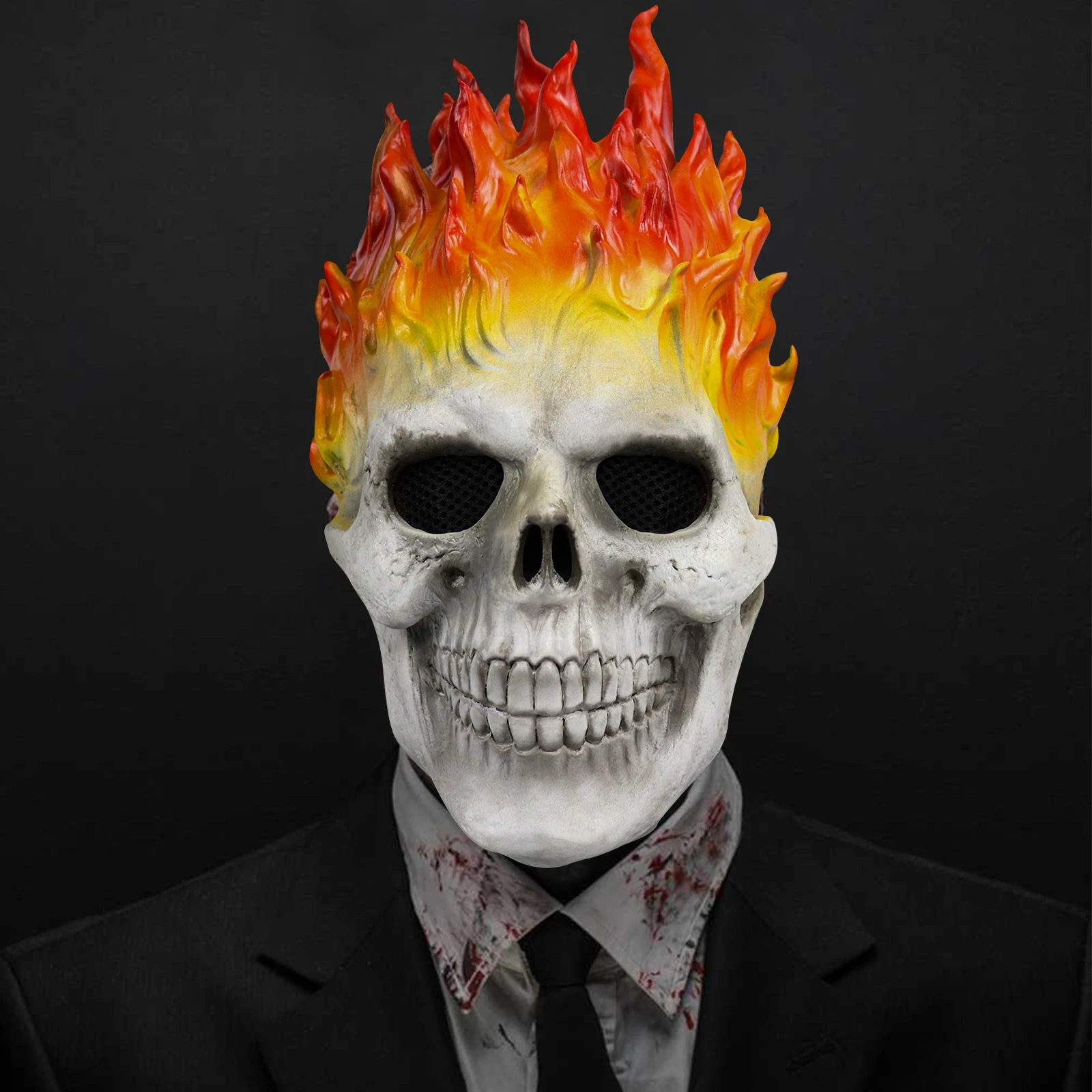 Bulex Halloween Ghost Rider Red And Blue Flame Skull Mask Horror Ghost Full Face Latex Masks Cosplay Costume Props
Bulex Halloween Ghost Rider Red And Blue Flame Skull Mask Horror Ghost Full Face Latex Masks Cosplay Costume Props