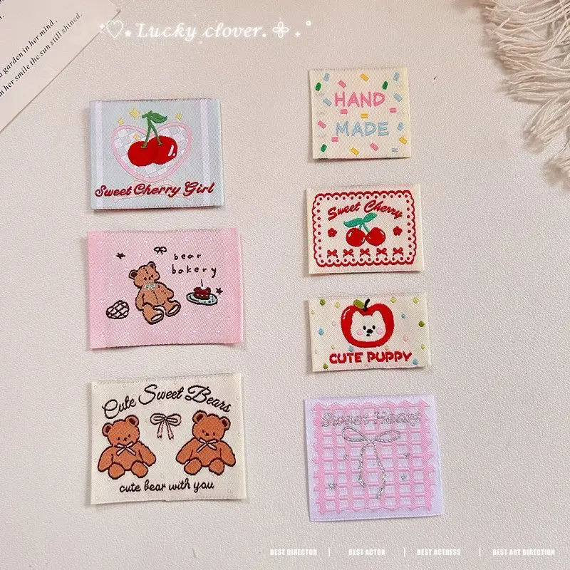 DIY Handmade Cartoon Cute Colorful Fabric Label Embroidery Bear Apple Cherry for Bag Decoration Notebook Art
DIY Handmade Cartoon Cute Colorful Fabric Label Embroidery Bear Apple Cherry for Bag Decoration Notebook Art