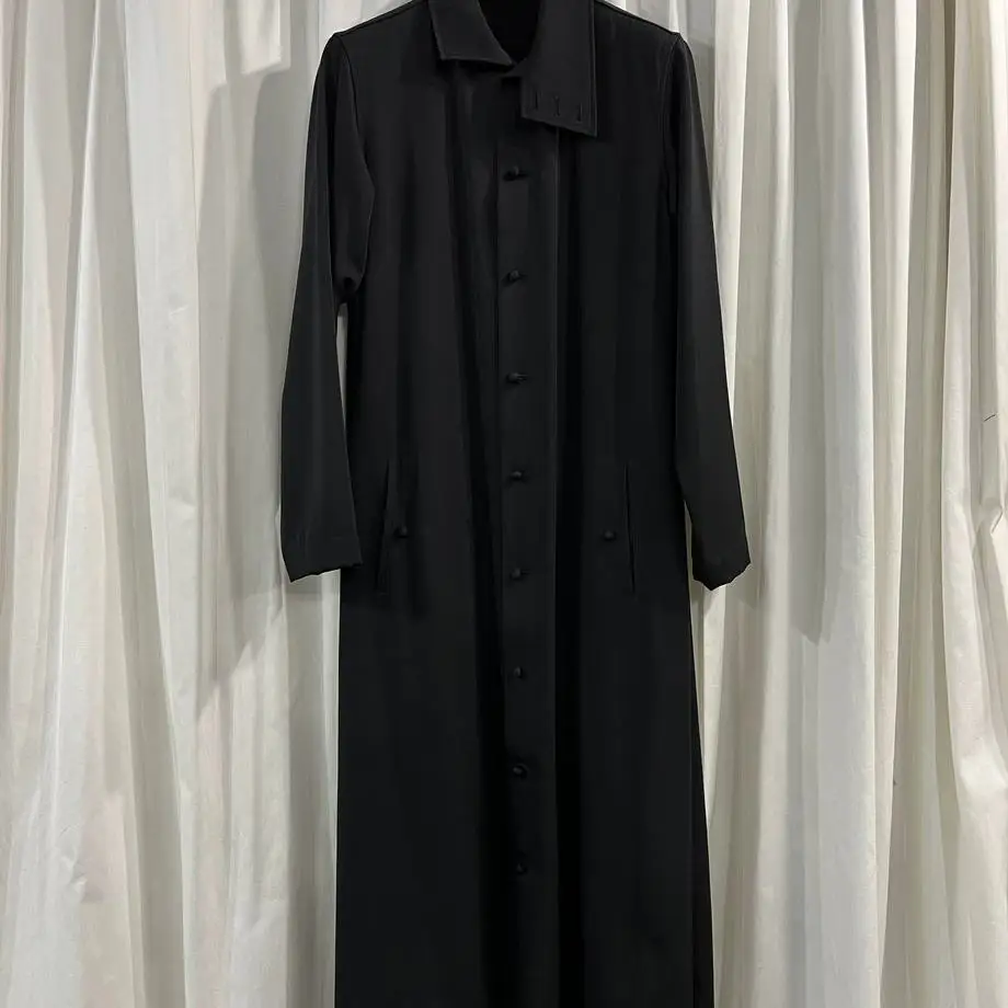 TOP-YAMAMOTO ® simple style black long woolen overcoat men's single button-down lapel cut coat
TOP-YAMAMOTO ® simple style black long woolen overcoat men's single button-down lapel cut coat