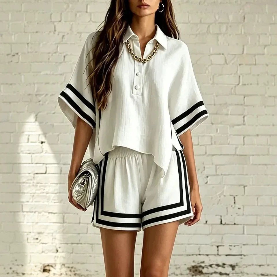Solid Color Casual Loose Short Pants Sets For Women 2026 Elegant Summer Women's Two Pieces Suit Full Set Female Outfit Clothes
Solid Color Casual Loose Short Pants Sets For Women 2026 Elegant Summer Women's Two Pieces Suit Full Set Female Outfit Clothes