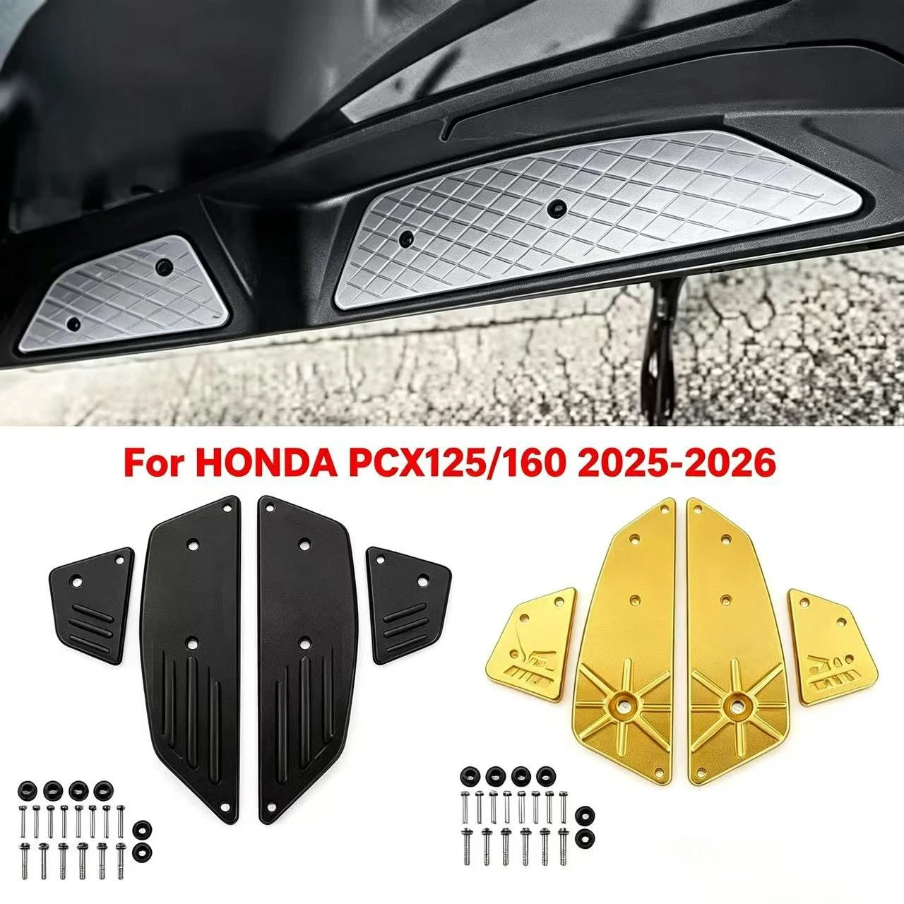 Motorcycle Accessories Aluminum Alloy Footrest Footboard Pegs Footpedal Footmat Foot Pedals For Honda PCX125 PCX160 2025 2026
Motorcycle Accessories Aluminum Alloy Footrest Footboard Pegs Footpedal Footmat Foot Pedals For Honda PCX125 PCX160 2025 2026