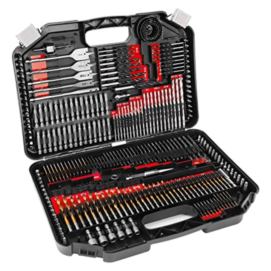 246 Pcs Drill Bit Set with Case for Wood Metal Masonry Cement and Screwdriver Bits
246 Pcs Drill Bit Set with Case for Wood Metal Masonry Cement and Screwdriver Bits
