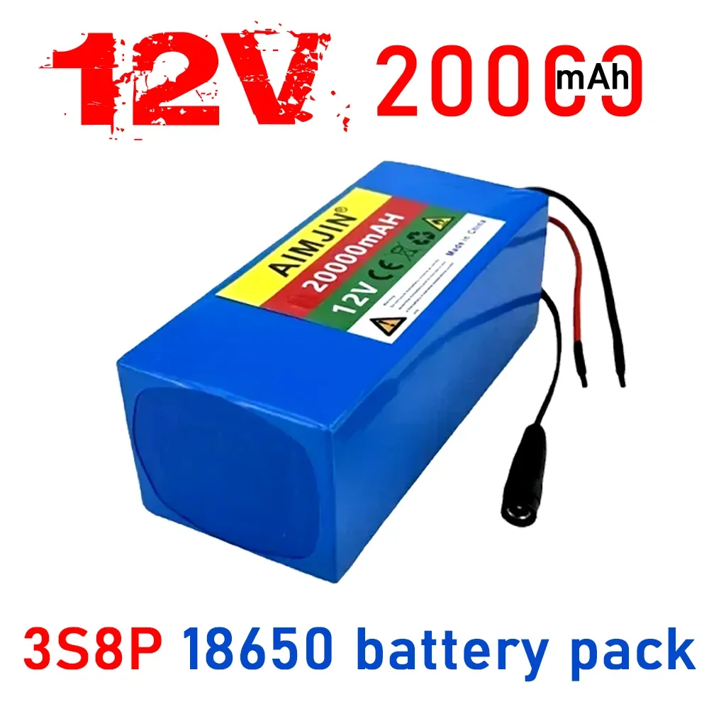 3s8p 12V 20Ah Battery Pack 18650 Lithium ion Rechargeable Battery Protection Board 20000mAh Large Capacity,Optional with Charger
3s8p 12V 20Ah Battery Pack 18650 Lithium ion Rechargeable Battery Protection Board 20000mAh Large Capacity,Optional with Charger