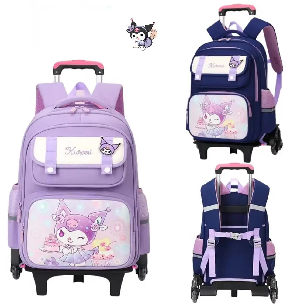Sanrio Kuromi Trolley Backpack Boys and Girls Cartoon Roller Spine Protection Anime Student Lighten Burden Schoolbag Gifts
Sanrio Kuromi Trolley Backpack Boys and Girls Cartoon Roller Spine Protection Anime Student Lighten Burden Schoolbag Gifts