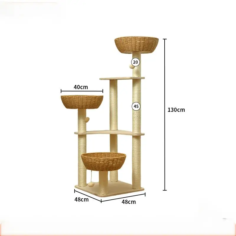 Luxury Modern Furniture Big Cat Tree Tower Rattan Woven Wood Sisal Pet Climbing Scratcher Post Condo Scratching Cats Trees House
Luxury Modern Furniture Big Cat Tree Tower Rattan Woven Wood Sisal Pet Climbing Scratcher Post Condo Scratching Cats Trees House