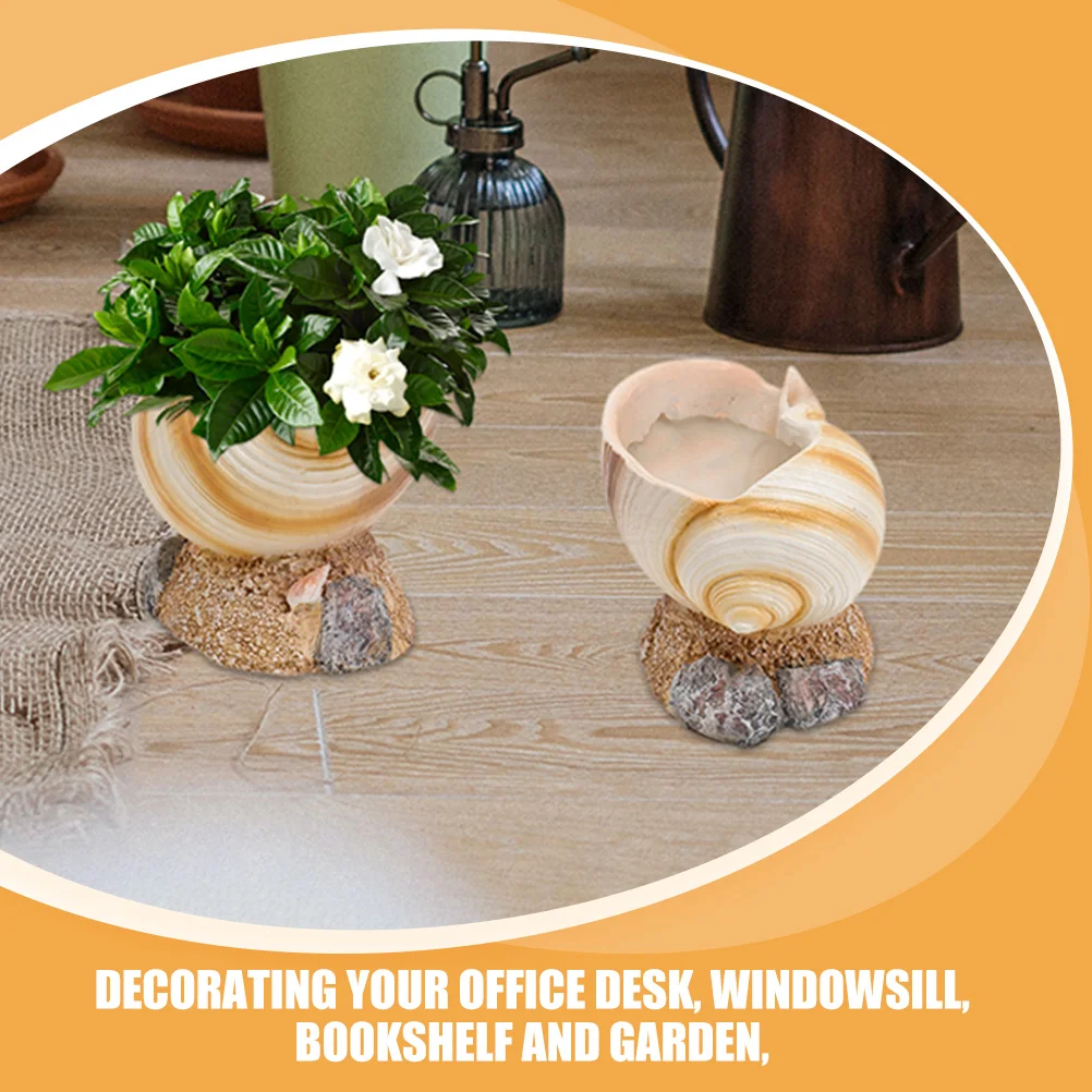 2Pcs Small Conch Flower Pot Resin Succulent Container for Home Office Decorative Plant Holder Garden Party Flower Vase
2Pcs Small Conch Flower Pot Resin Succulent Container for Home Office Decorative Plant Holder Garden Party Flower Vase