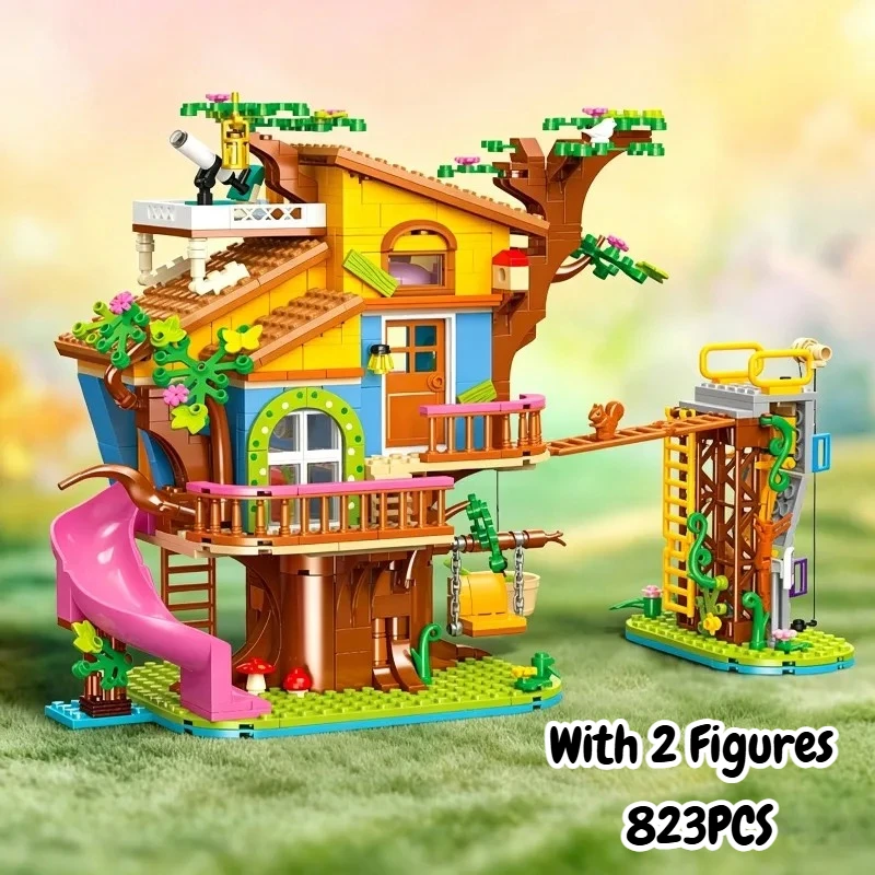 823PCS Creative Friendship Tree House Model Building Blocks With 2 Figures Construction Bricks Toy The Perfect Gift For Girl
823PCS Creative Friendship Tree House Model Building Blocks With 2 Figures Construction Bricks Toy The Perfect Gift For Girl